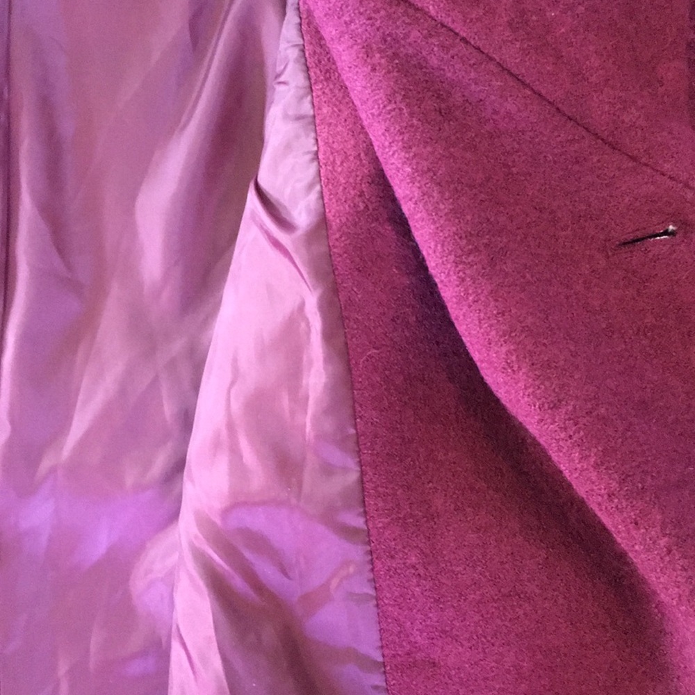 NWOT Gorgeous Express maroon wrap wool coat - Picture 6 of 8